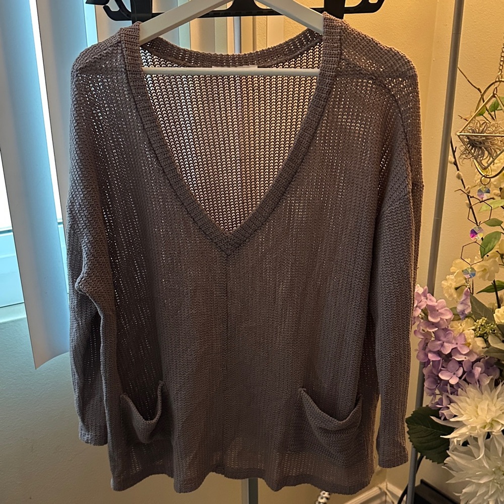 Kaitlyn V-Neck Sweater - Taupe